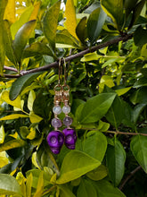 Load image into Gallery viewer, Skull Earrings | Amethyst & Opalite