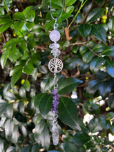 Load image into Gallery viewer, Tree of Life Suncatcher | Rose Quartz, Amethyst & Clear Quartz