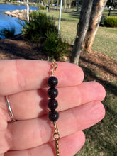 Load image into Gallery viewer, Black Tourmaline Gold Bracelet