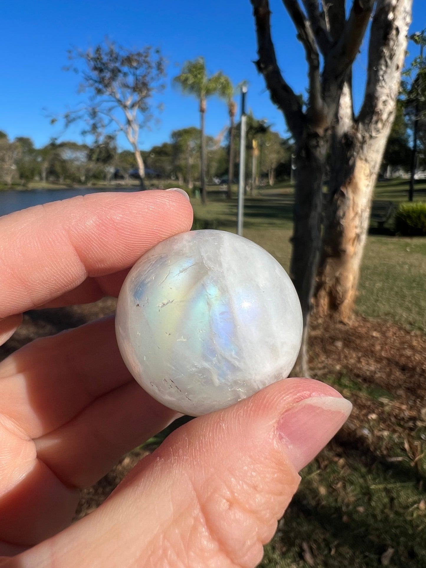 Rainbow Moonstone Sphere