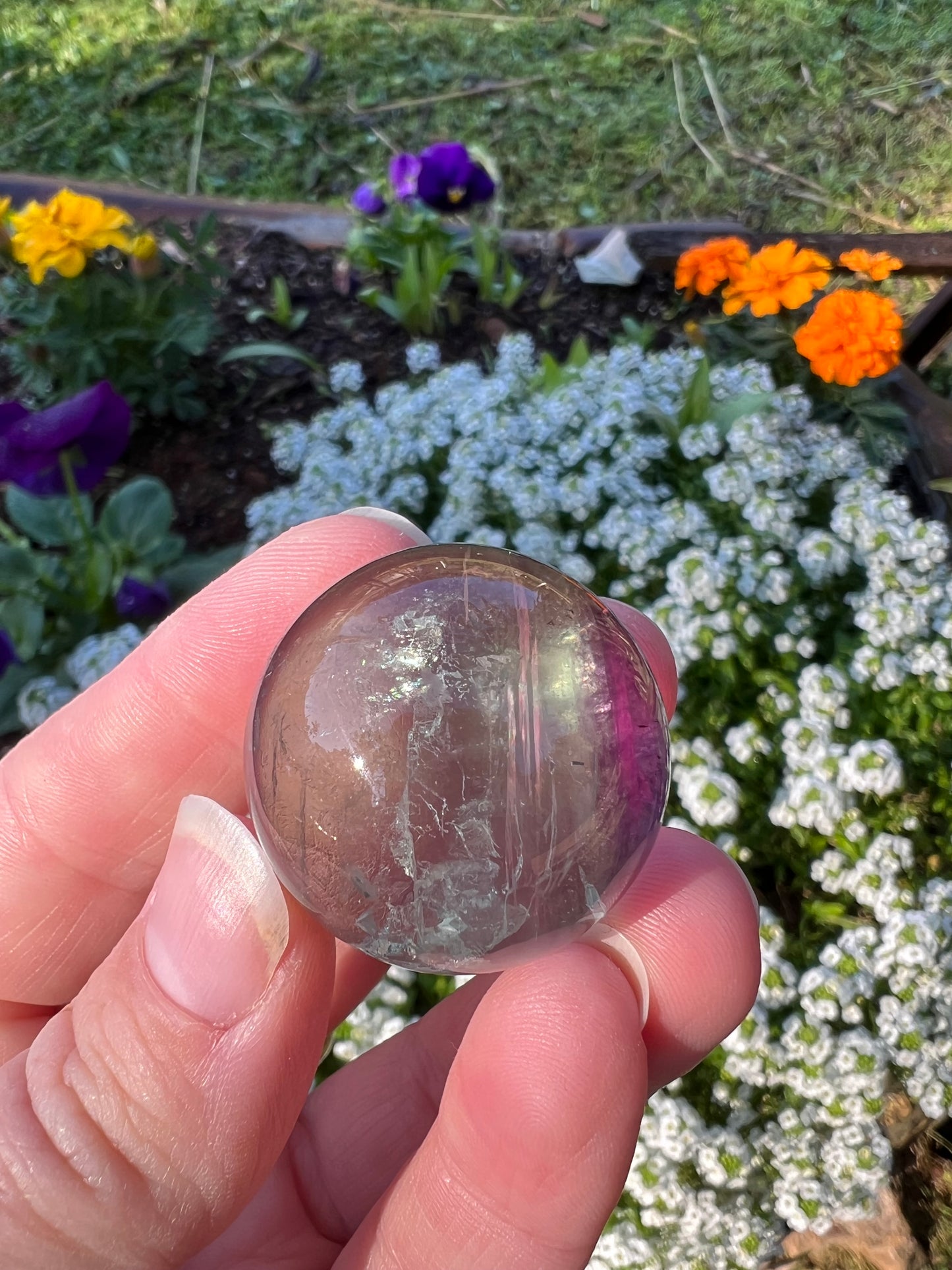 Rainbow Fluorite Sphere