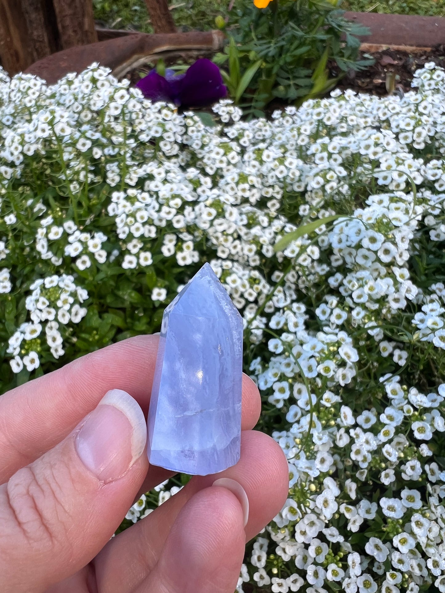 Blue Lace Agate Tower