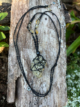 Load image into Gallery viewer, Pyrite Macrame Pendant