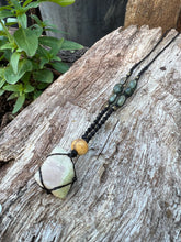 Load image into Gallery viewer, Watermelon Tourmaline Macrame Pendant