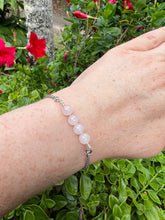 Load image into Gallery viewer, Rose Quartz Silver Bracelet