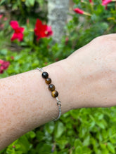 Load image into Gallery viewer, Tiger Eye Silver Bracelet