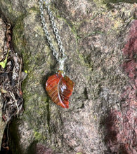 Load image into Gallery viewer, Bloodstone Leaf Pendant