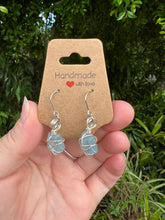 Load image into Gallery viewer, Lustful Aquamarine Star Earrings