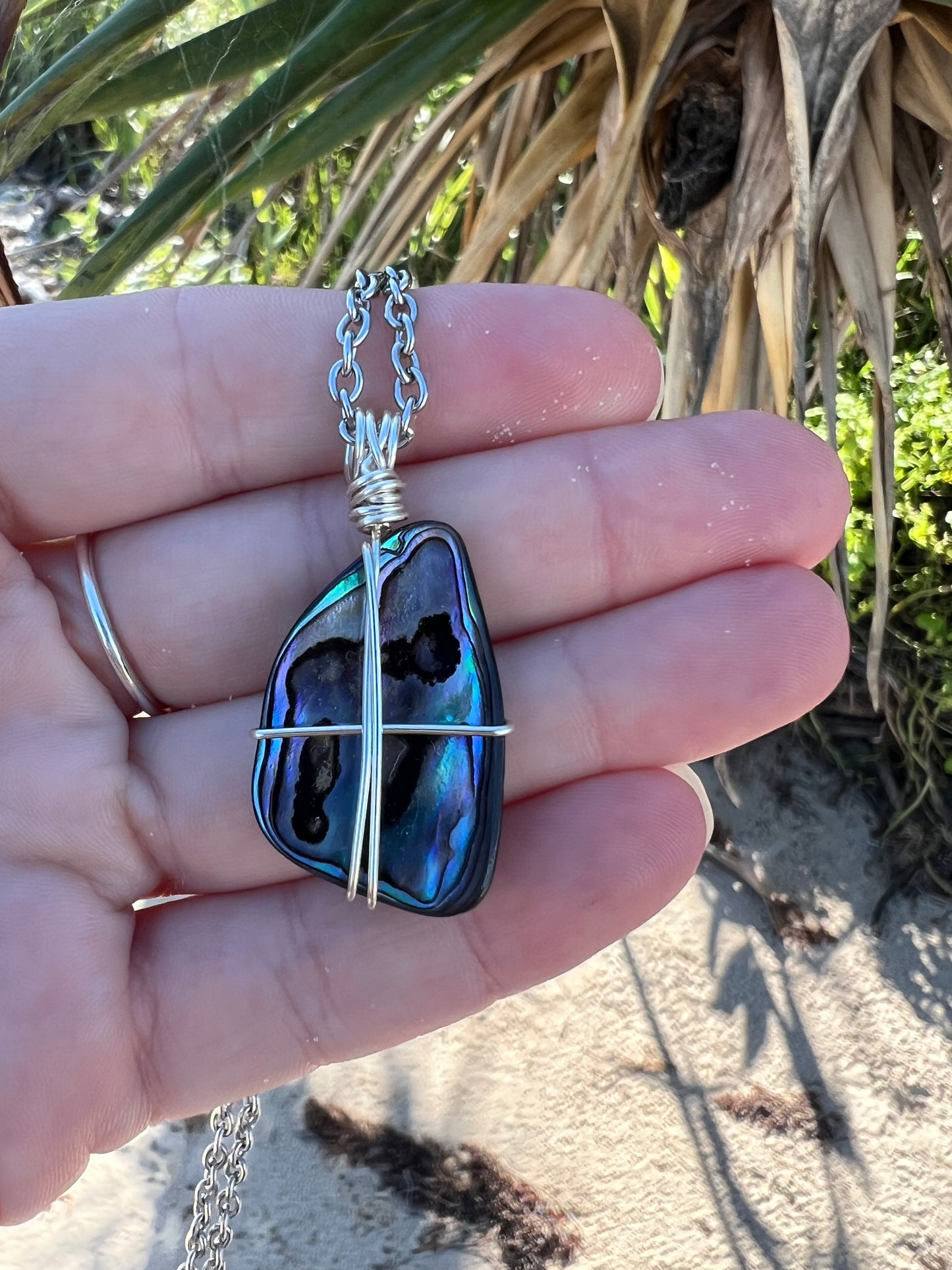 Vibrant Abalone Shell Pendant
