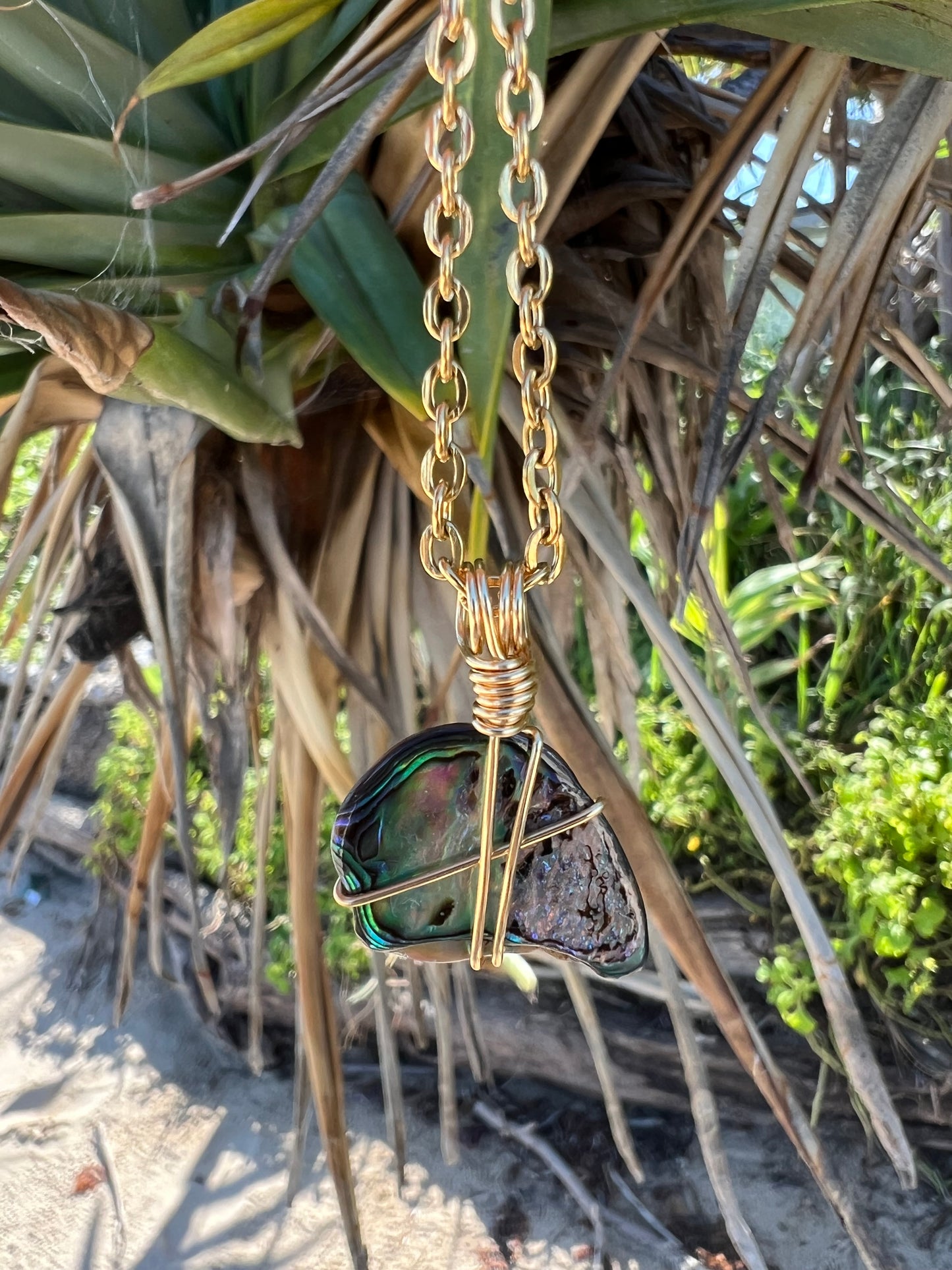 Vibrant Abalone Shell Pendant