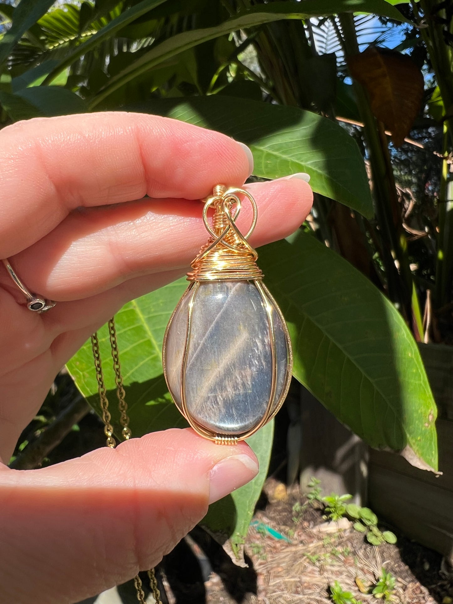 Black Moonstone Pendant