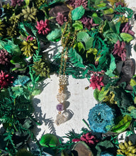 Load image into Gallery viewer, Herkimer Diamond & Amethyst Pendant