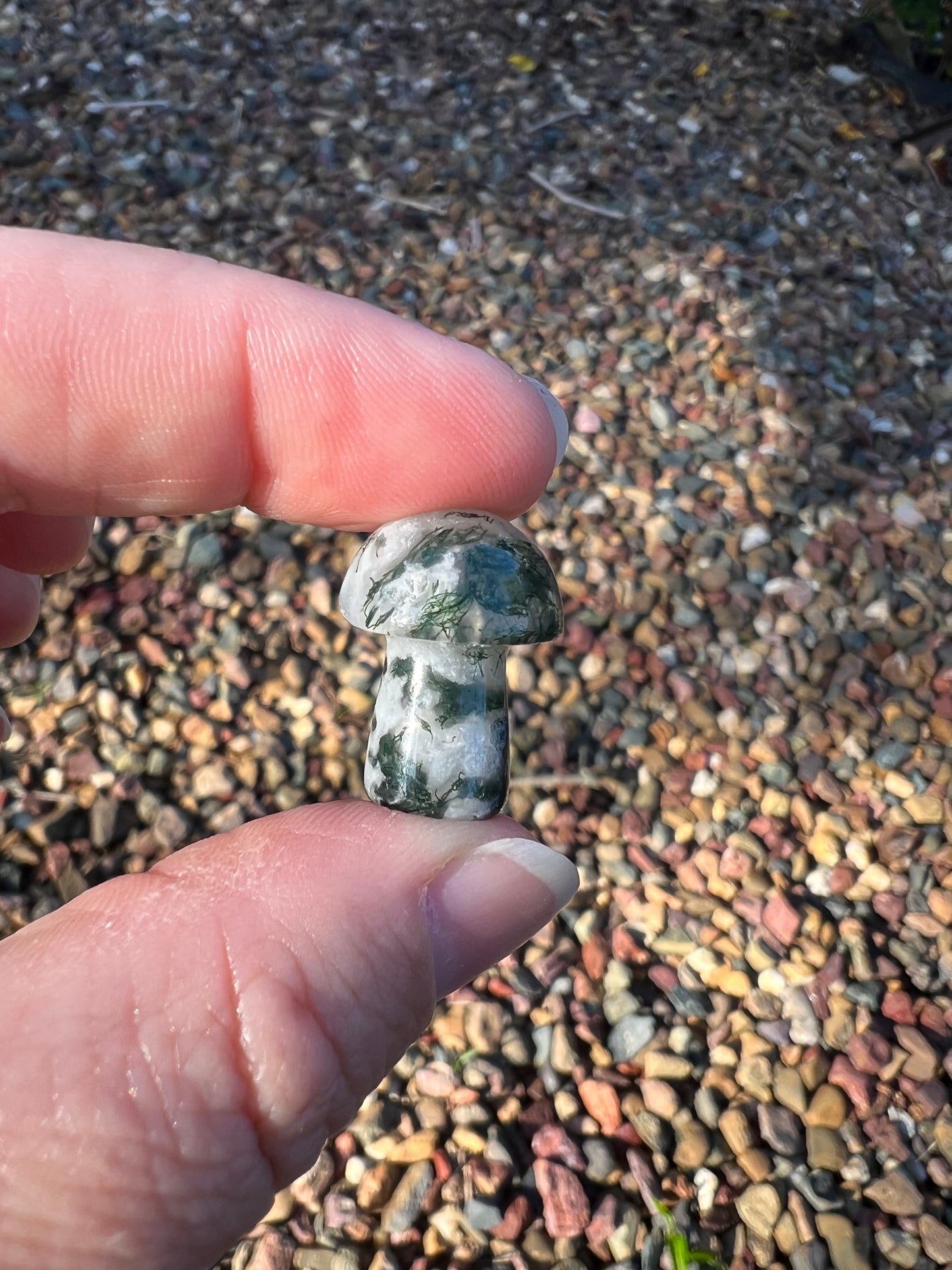 Moss Agate Mini Mushroom