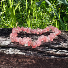 Load image into Gallery viewer, Strawberry Quartz Chip Bracelet
