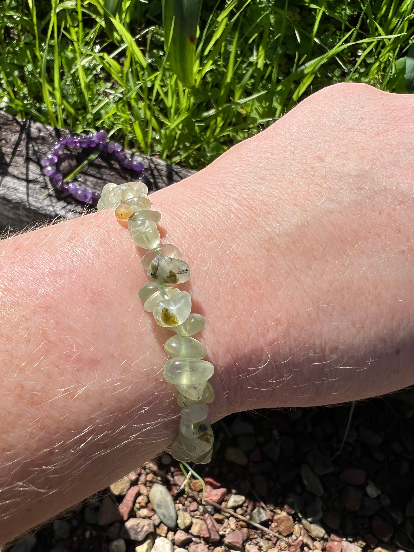 Prehnite Chip Bracelet