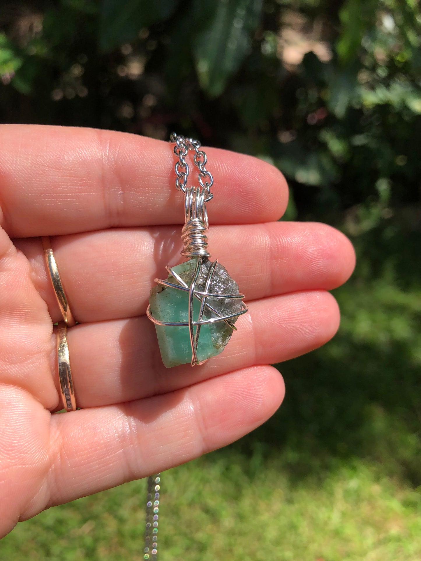 Raw Emerald Pendant