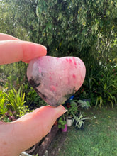 Load image into Gallery viewer, Rhodonite in Quartz Heart