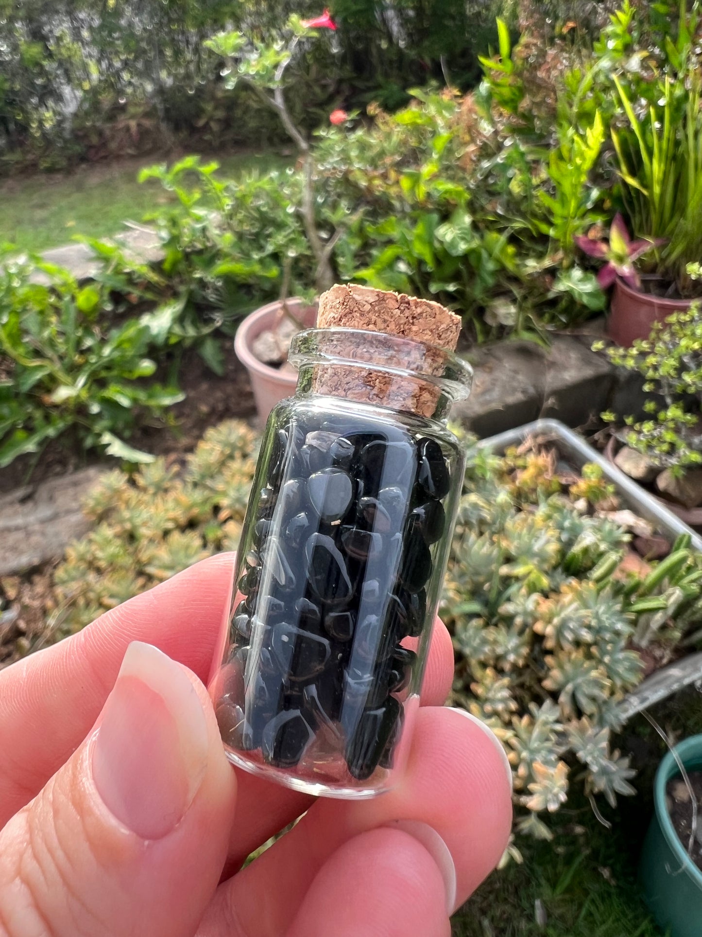 Black Obsidian Wish Bottle