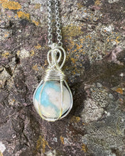 Load image into Gallery viewer, Green Flower Agate Pendant