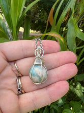 Load image into Gallery viewer, Green Flower Agate Pendant
