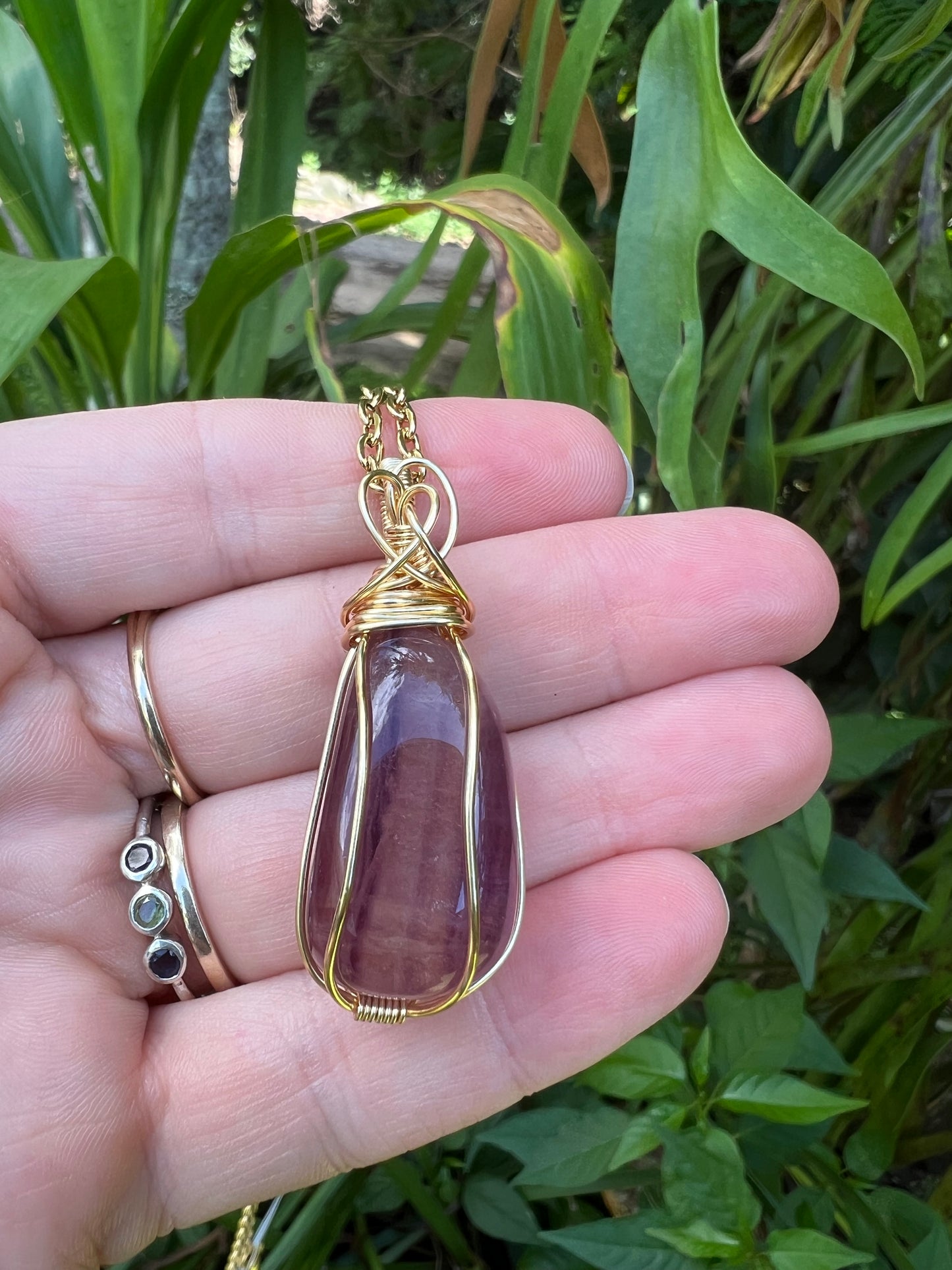 Purple Fluorite Pendant
