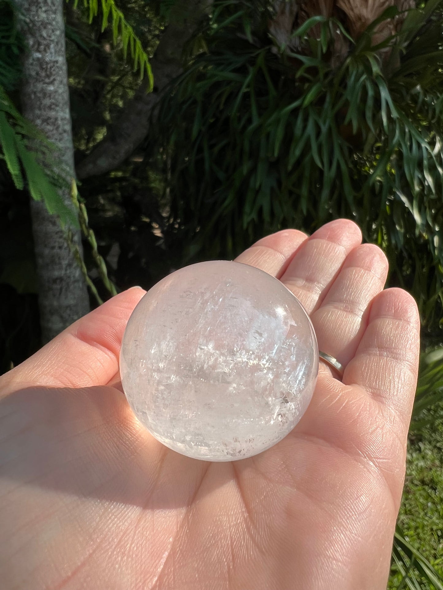 White Calcite Sphere