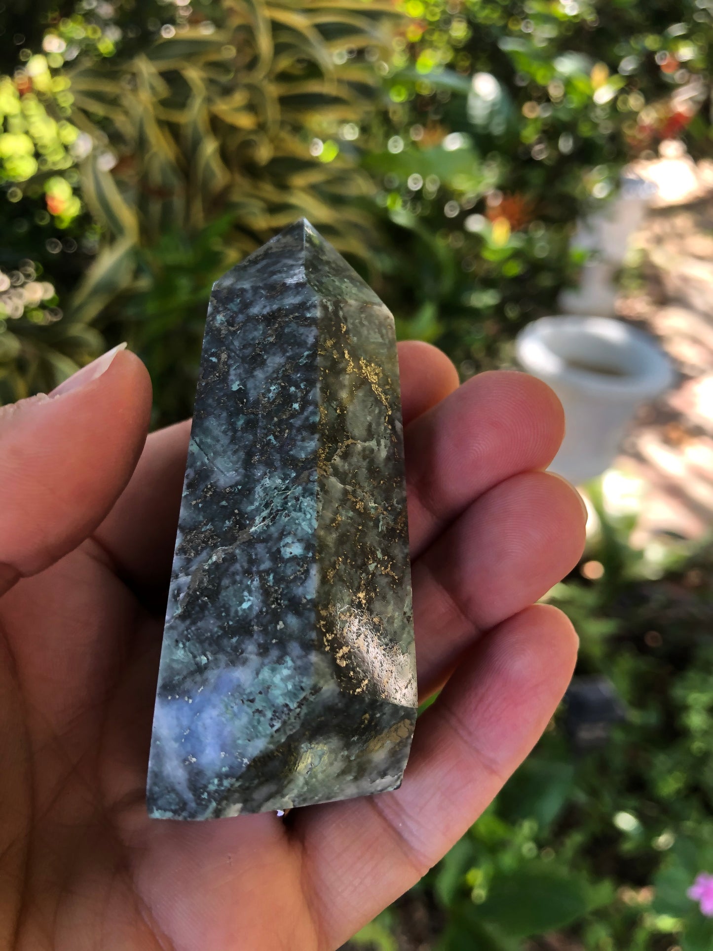 Jade with Pyrite Tower