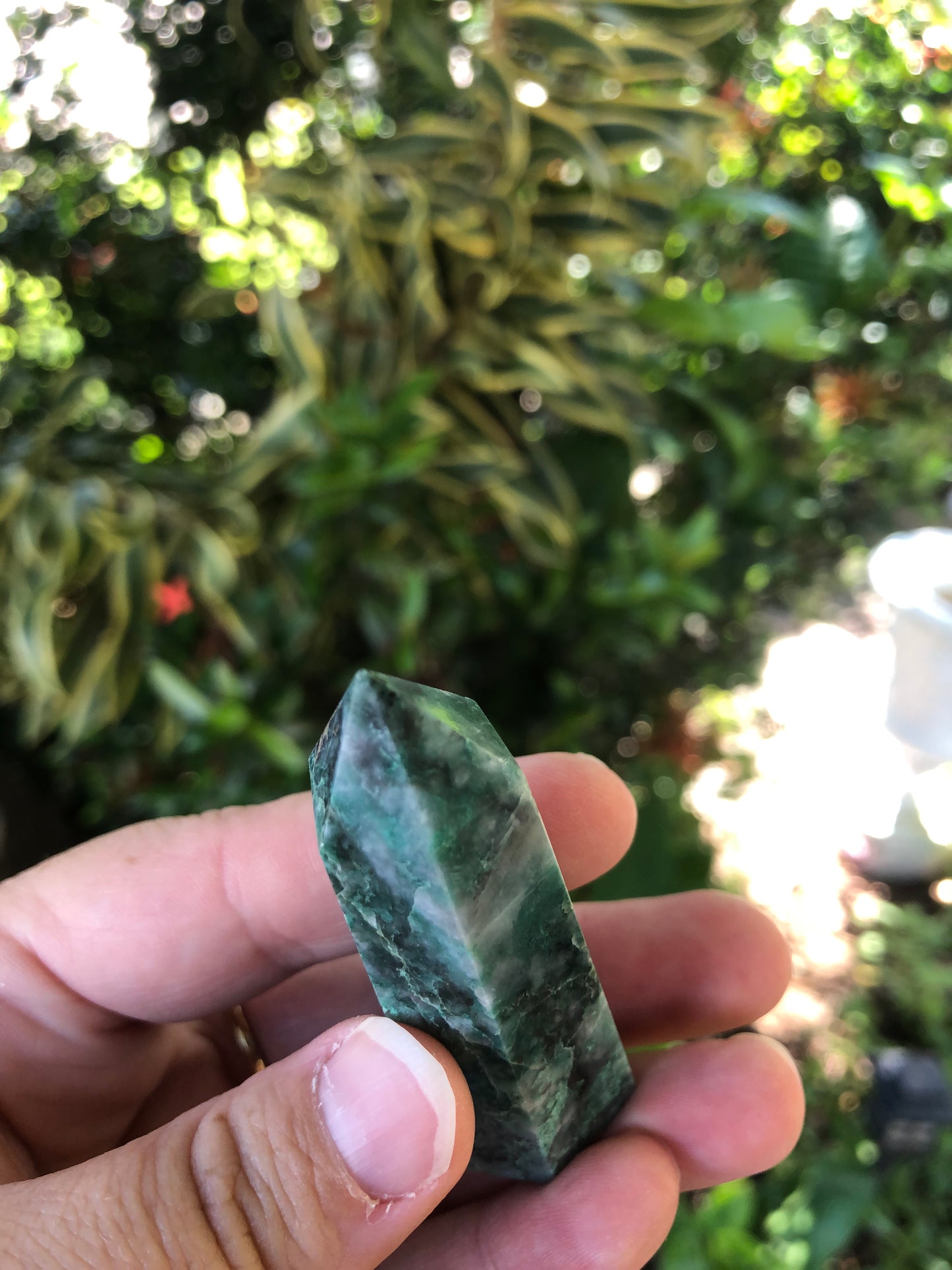 Jade with Pyrite Tower