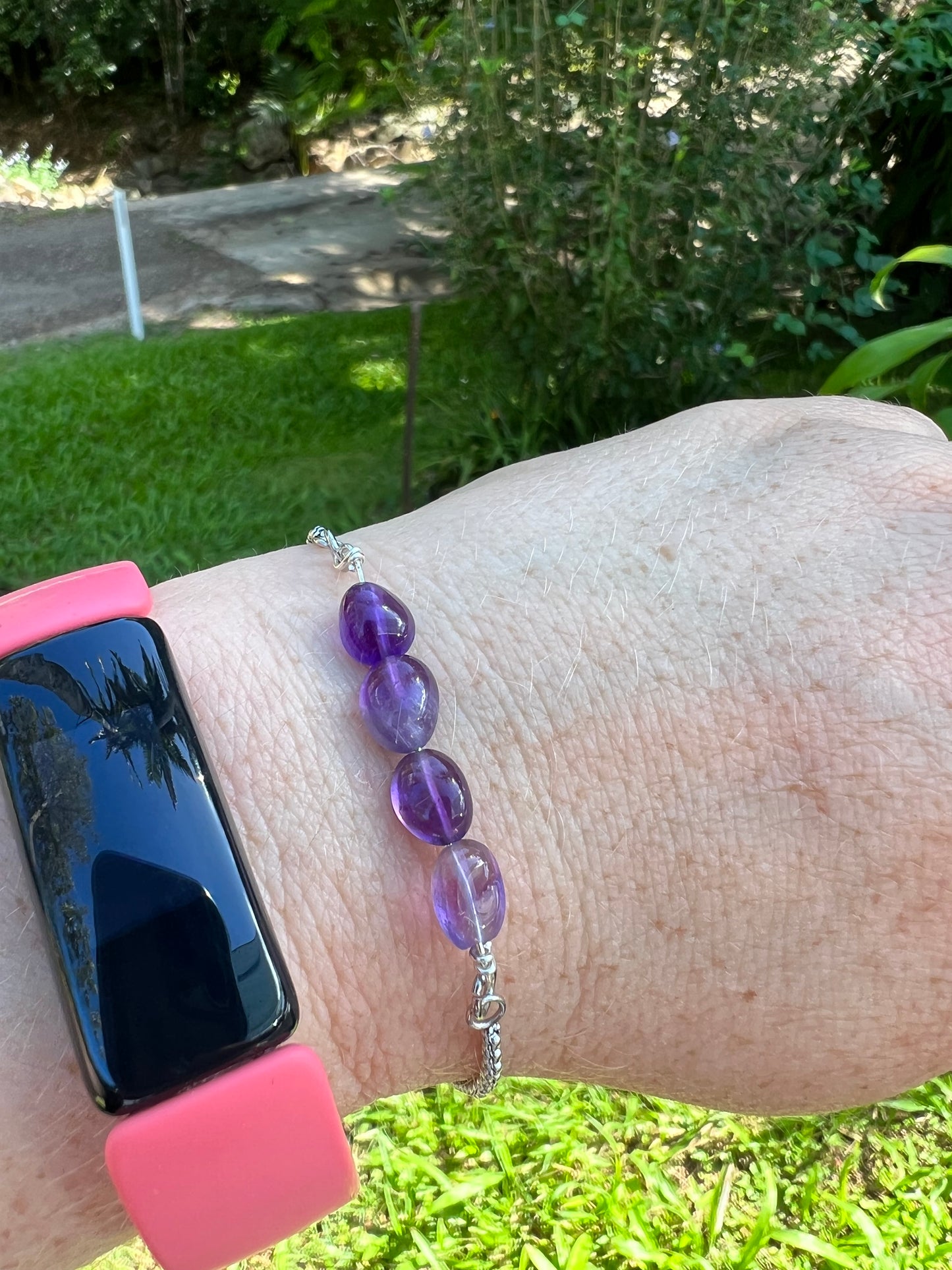 Amethyst Silver Bracelet