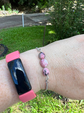 Load image into Gallery viewer, Rhodonite Silver Bracelet