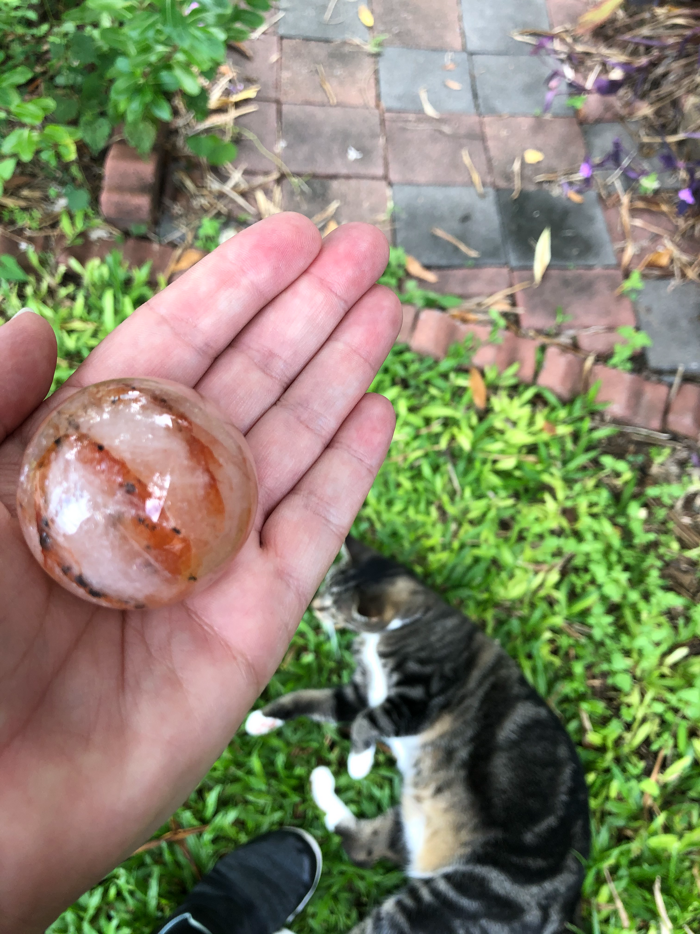 Fire Quartz Sphere