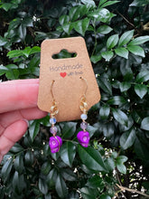 Load image into Gallery viewer, Skull Earrings | Amethyst &amp; Opalite
