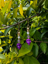 Load image into Gallery viewer, Skull Earrings | Amethyst &amp; Opalite
