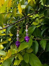 Load image into Gallery viewer, Skull Earrings | Amethyst &amp; Opalite
