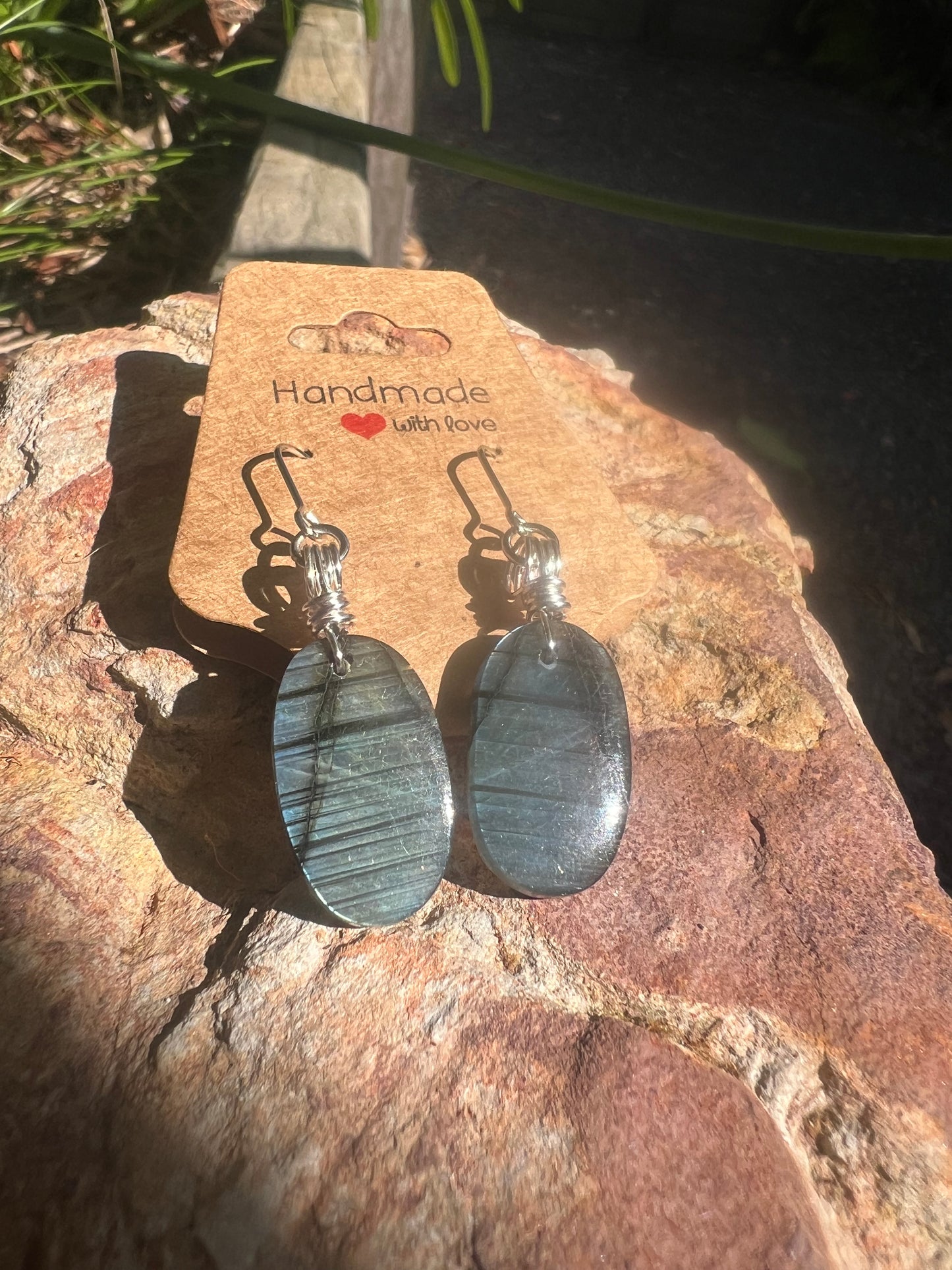 Crystal Earrings |  Labradorite