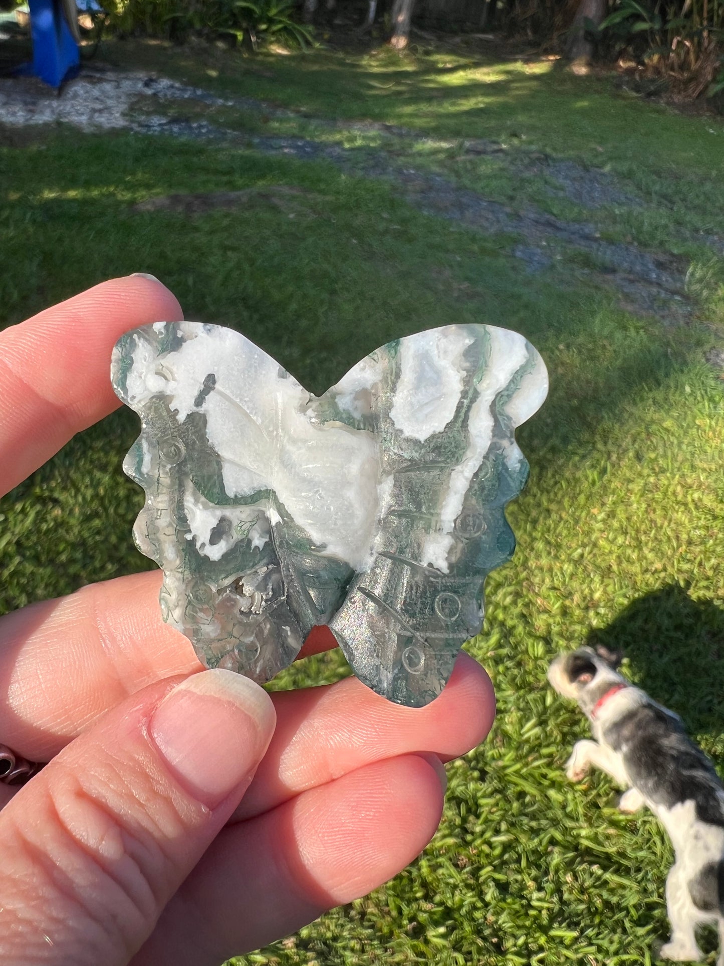 MOSS AGATE BUTTERFLY