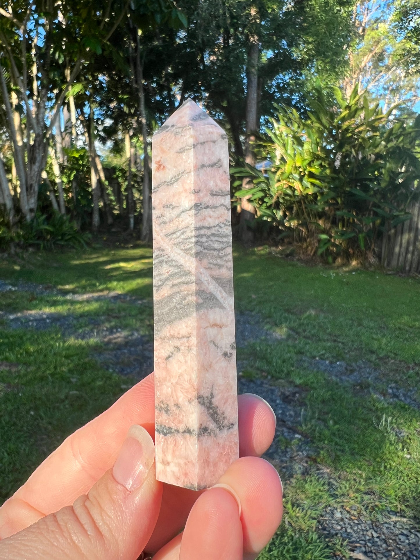 Pink Zebra Jasper Tower