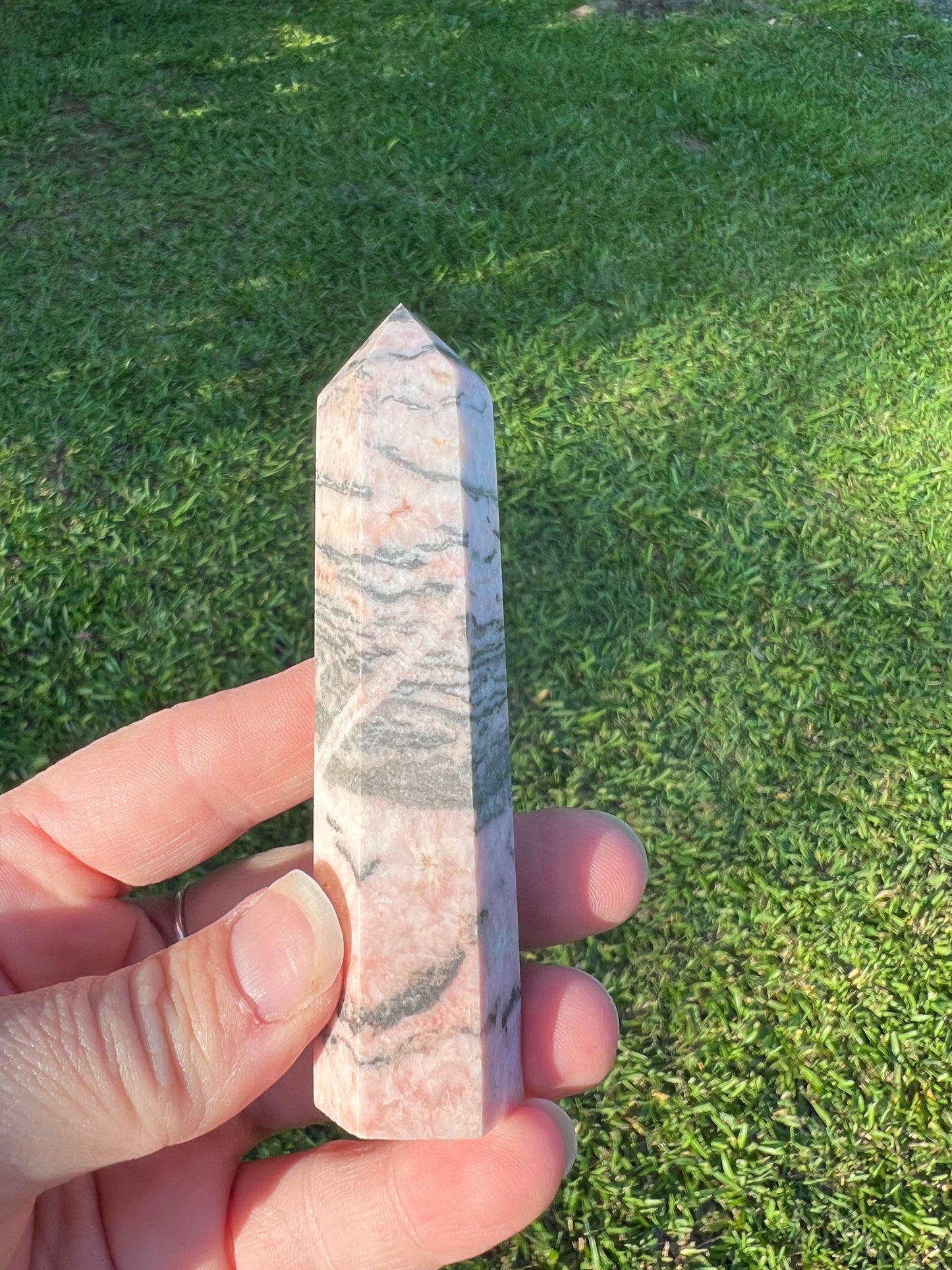 Pink Zebra Jasper Tower