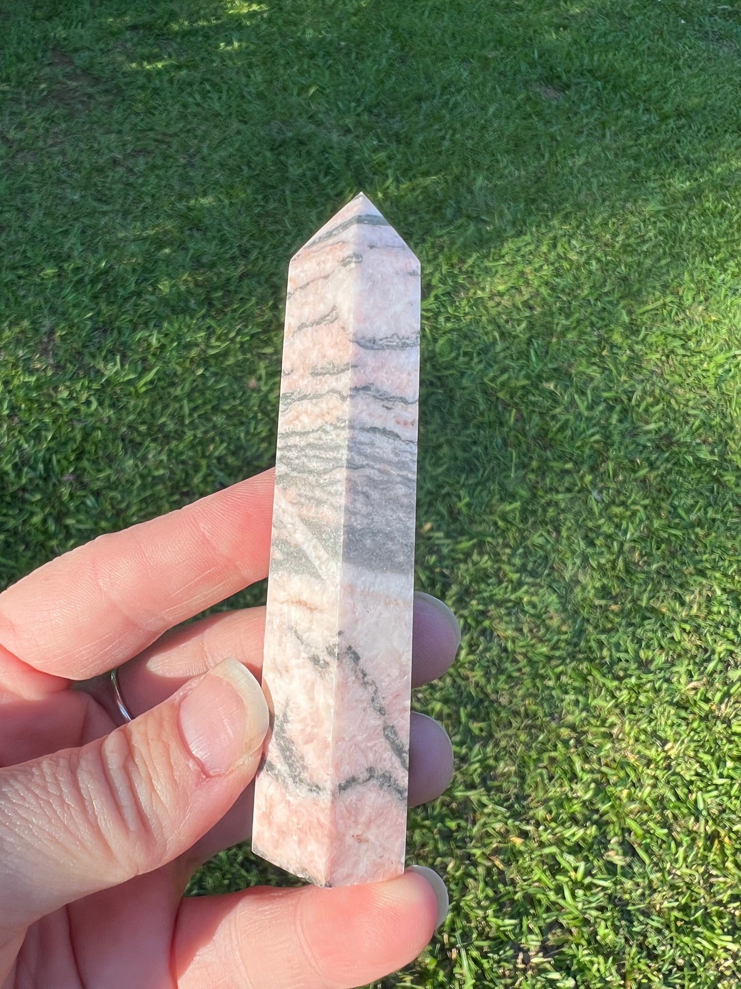 Pink Zebra Jasper Tower