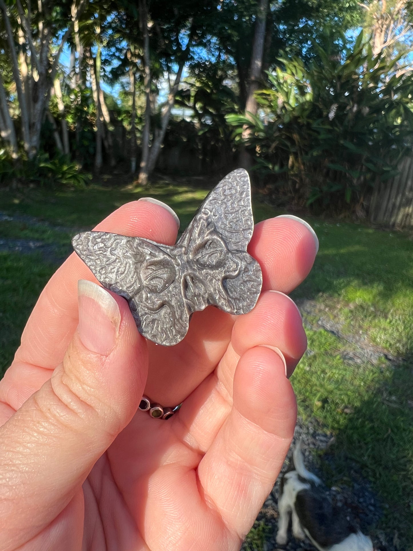 Silver Obsidian Butterfly
