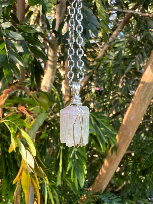 Pale Pink and Green Tourmaline Pendant