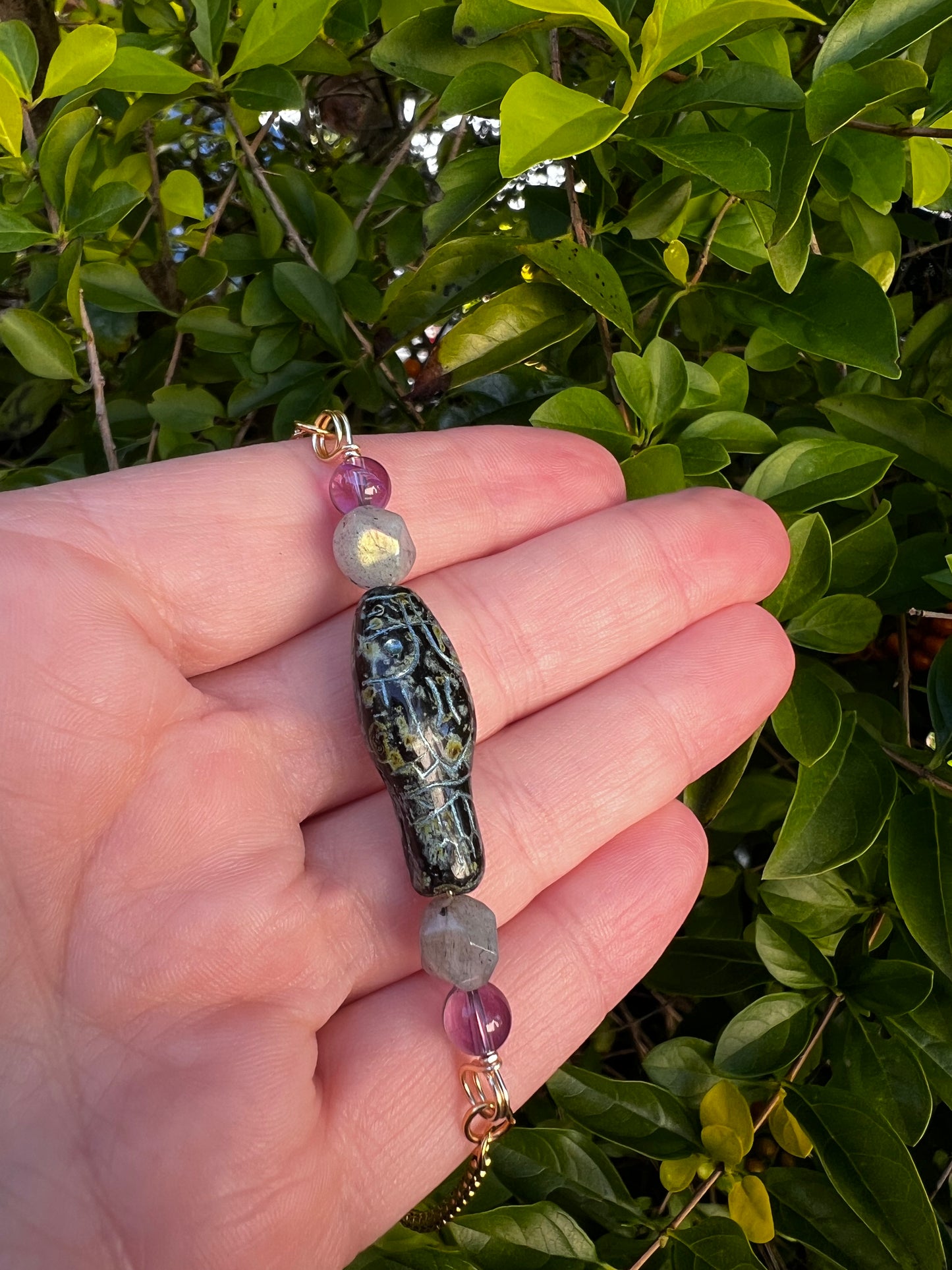 Snake Bracelet | Amethyst & Labradorite