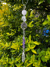 Load image into Gallery viewer, Tree of Life Suncatcher | Rose Quartz, Amethyst &amp; Clear Quartz
