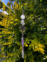 Load image into Gallery viewer, Tree of Life Suncatcher | Rose Quartz, Amethyst &amp; Clear Quartz
