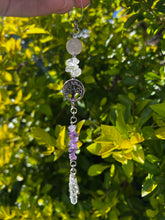 Load image into Gallery viewer, Tree of Life Suncatcher | Rose Quartz, Amethyst &amp; Clear Quartz
