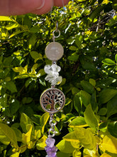 Load image into Gallery viewer, Tree of Life Suncatcher | Rose Quartz, Amethyst &amp; Clear Quartz
