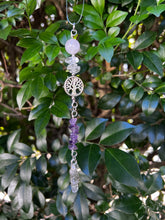 Load image into Gallery viewer, Tree of Life Suncatcher | Rose Quartz, Amethyst &amp; Clear Quartz
