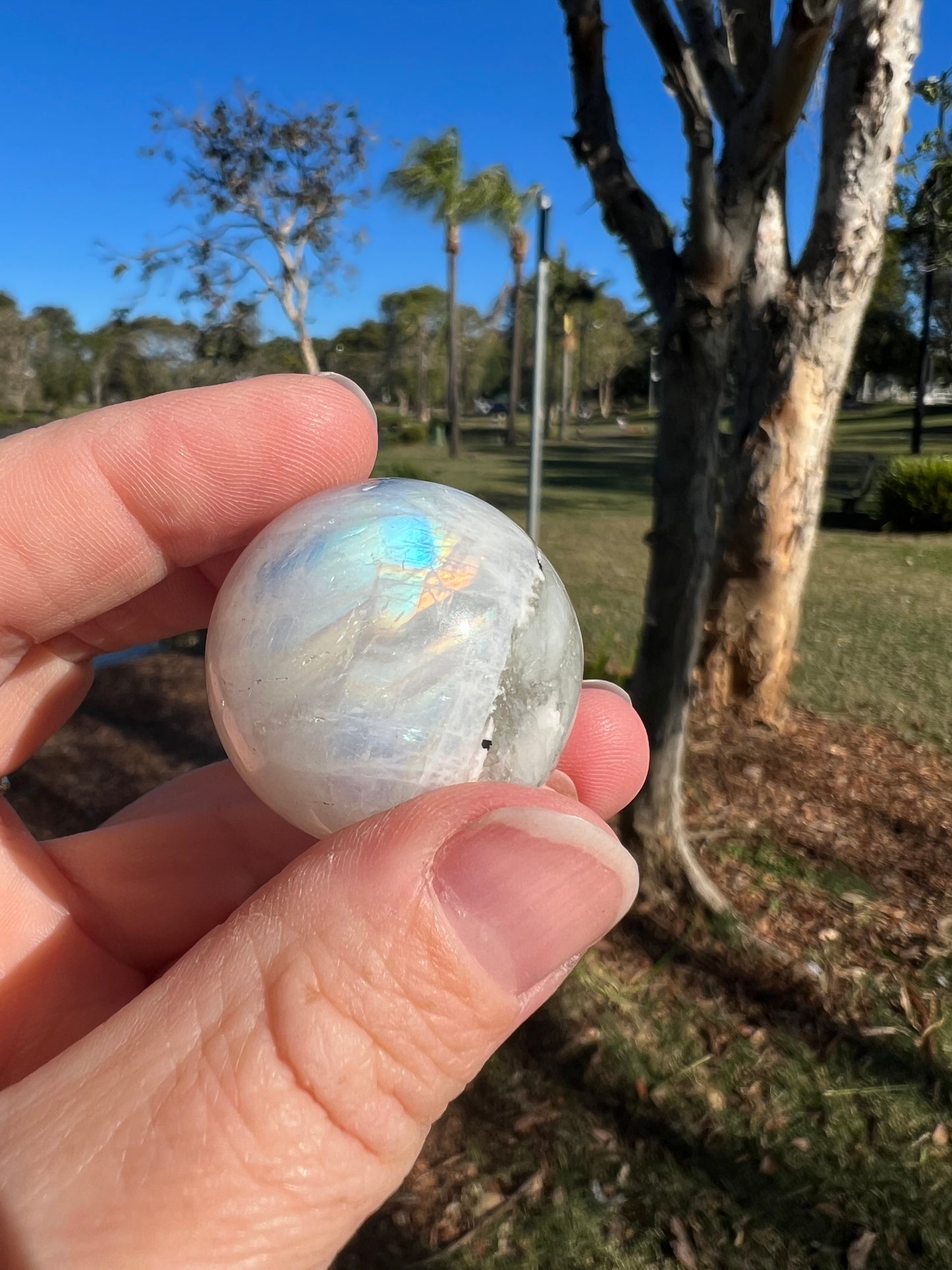 Rainbow Moonstone Sphere