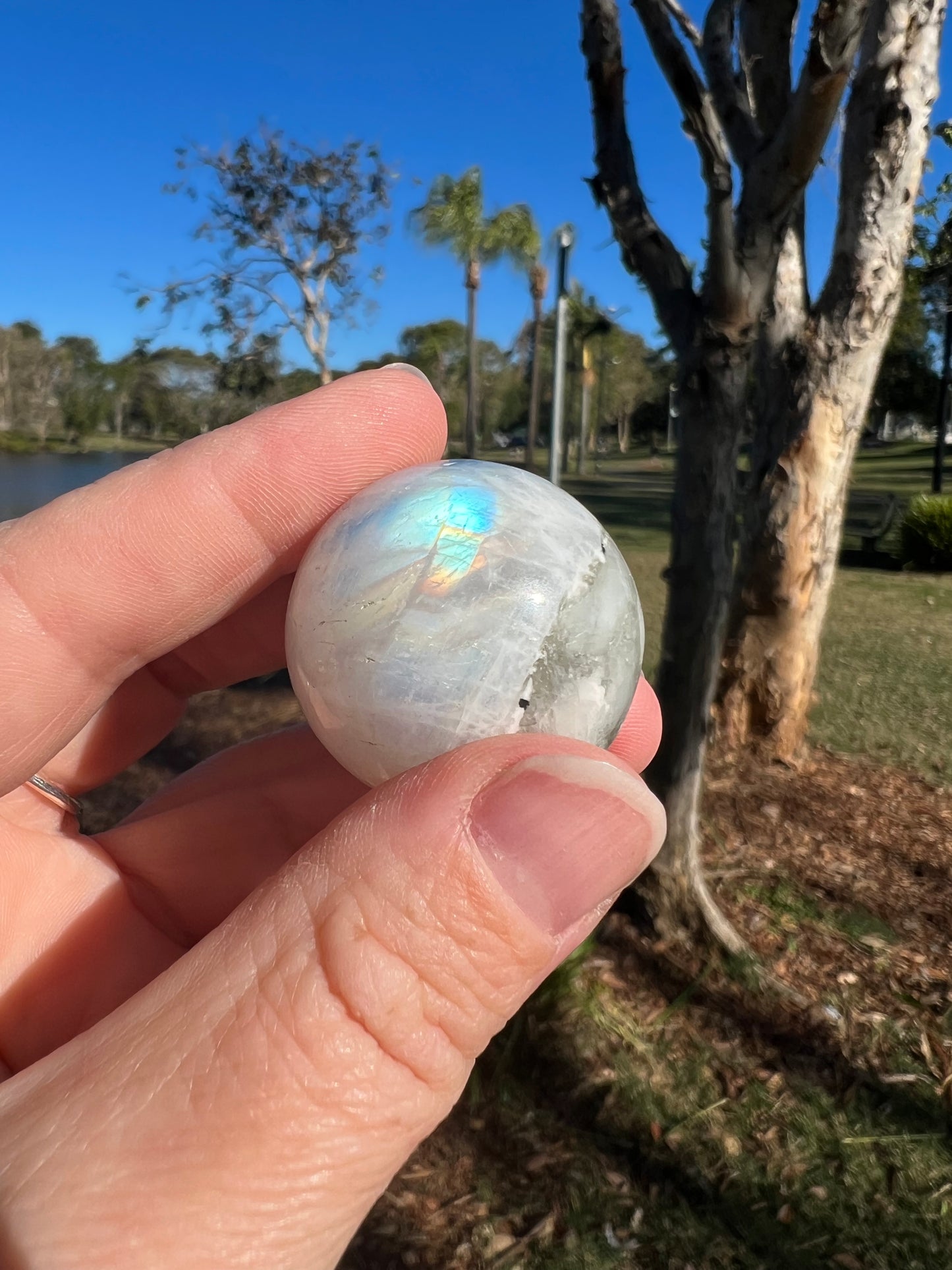 Rainbow Moonstone Sphere