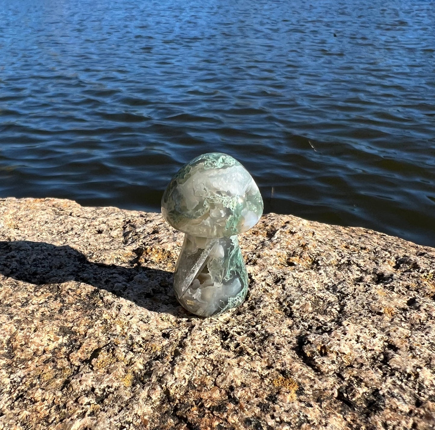 Moss Agate Mushroom